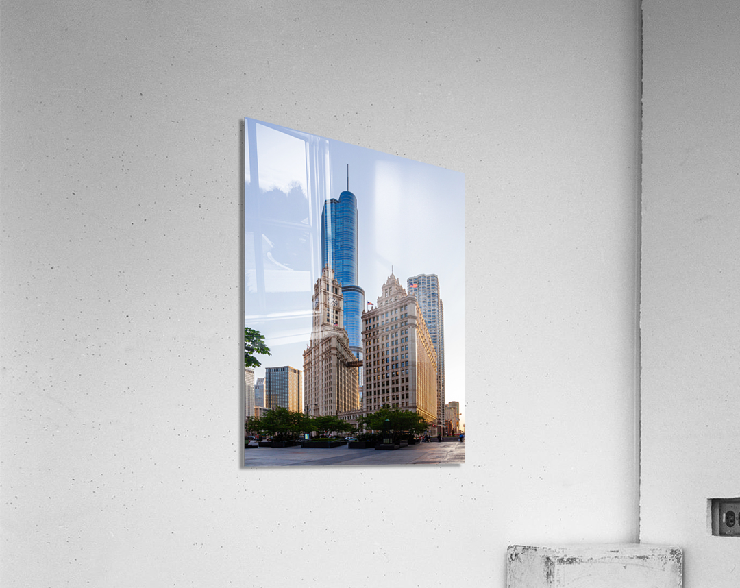 Wrigley building and Trump tower Chicago Acrylic Print