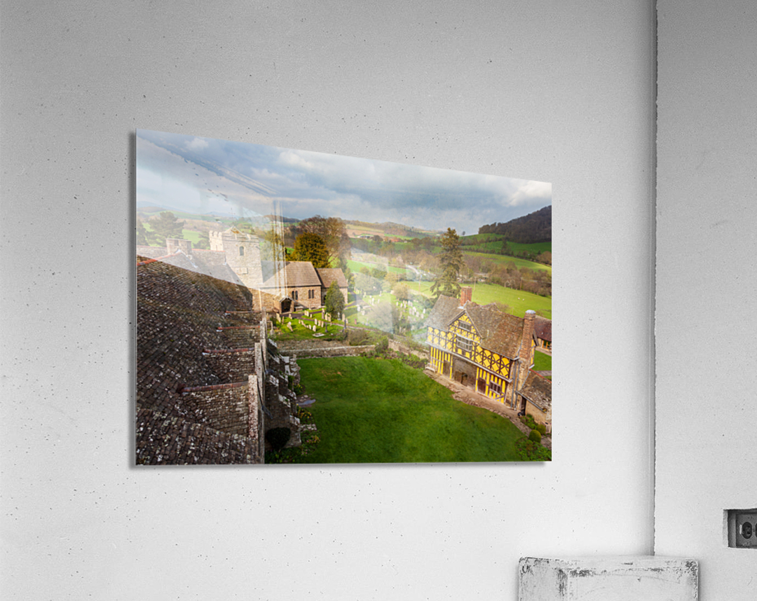 Stokesay Castle in Shropshire on cloudy day Acrylic Print