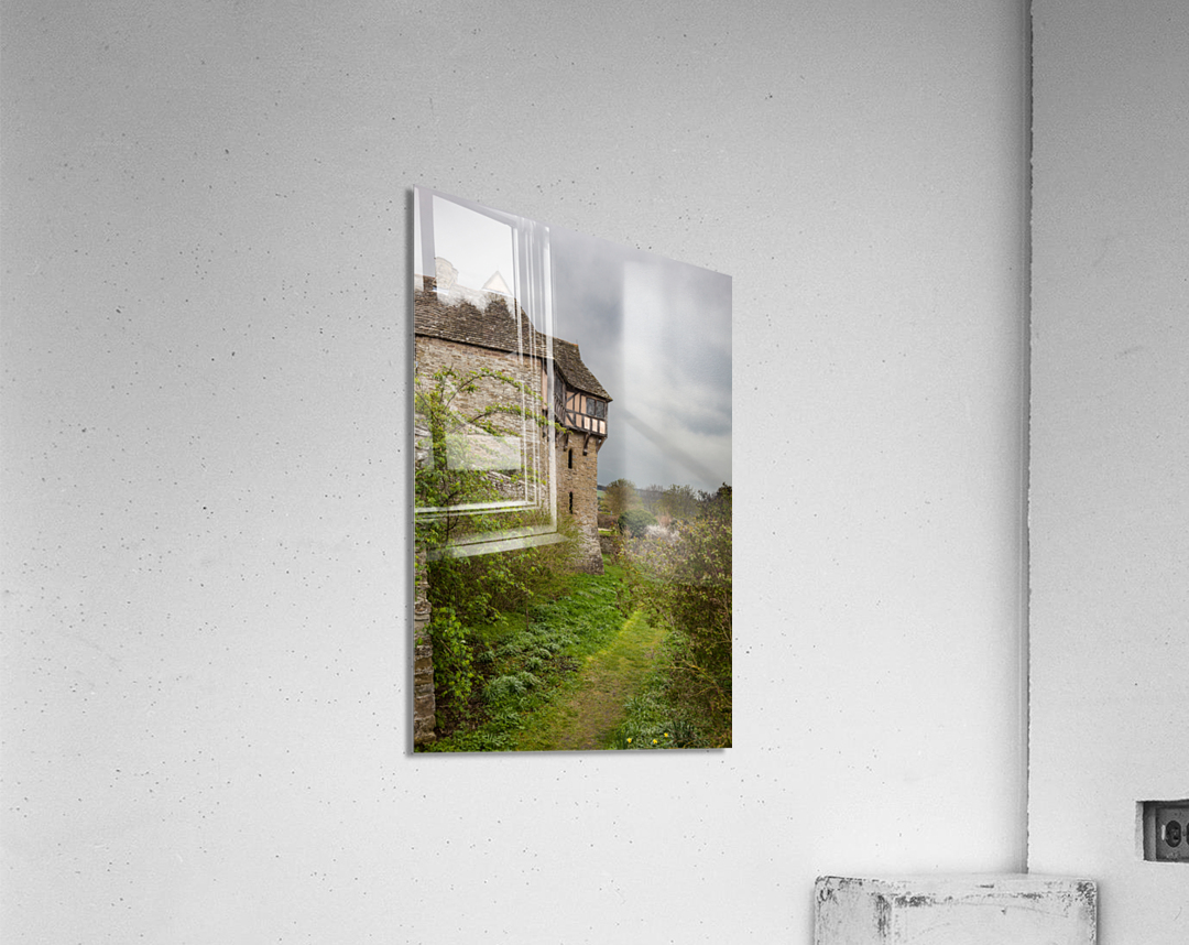 Stokesay Castle in Shropshire on cloudy day Acrylic Print