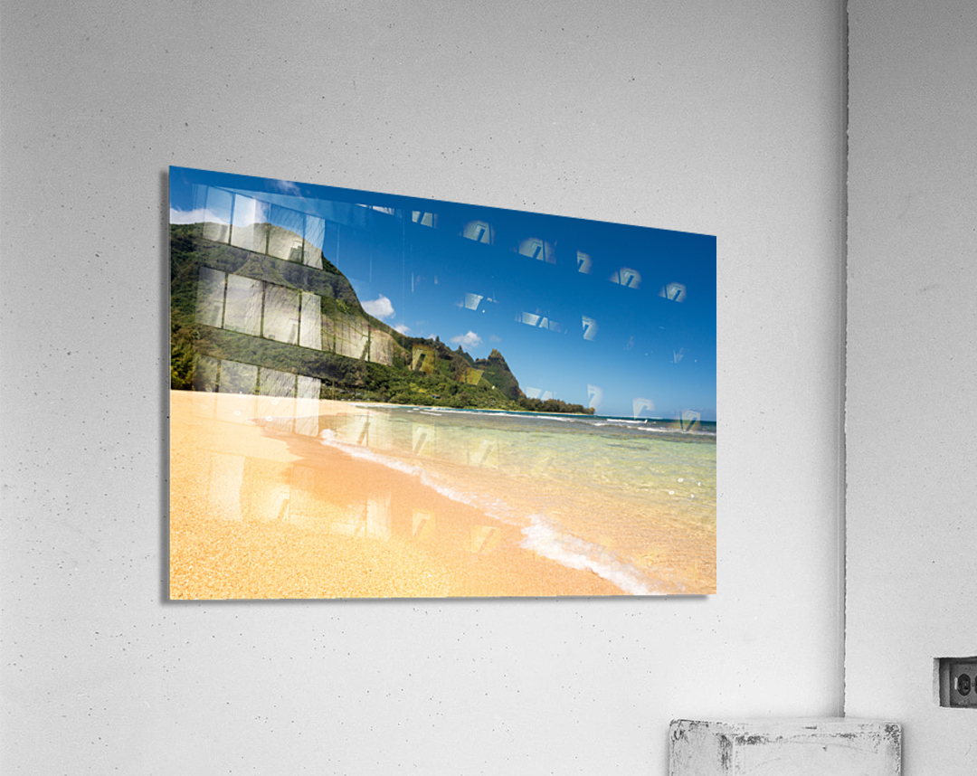 Tunnels beach on the north shore Kauai Acrylic Print