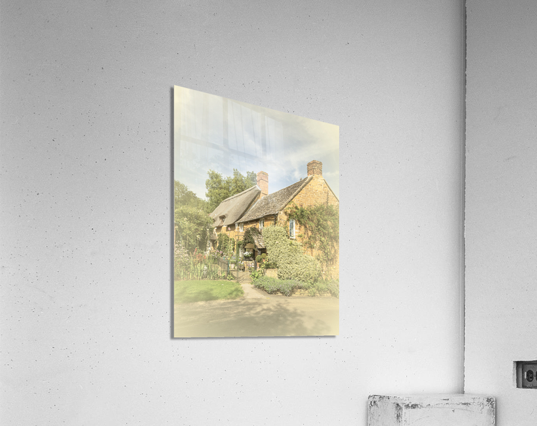 Faded cotswold stone house in Ilmington Acrylic Print