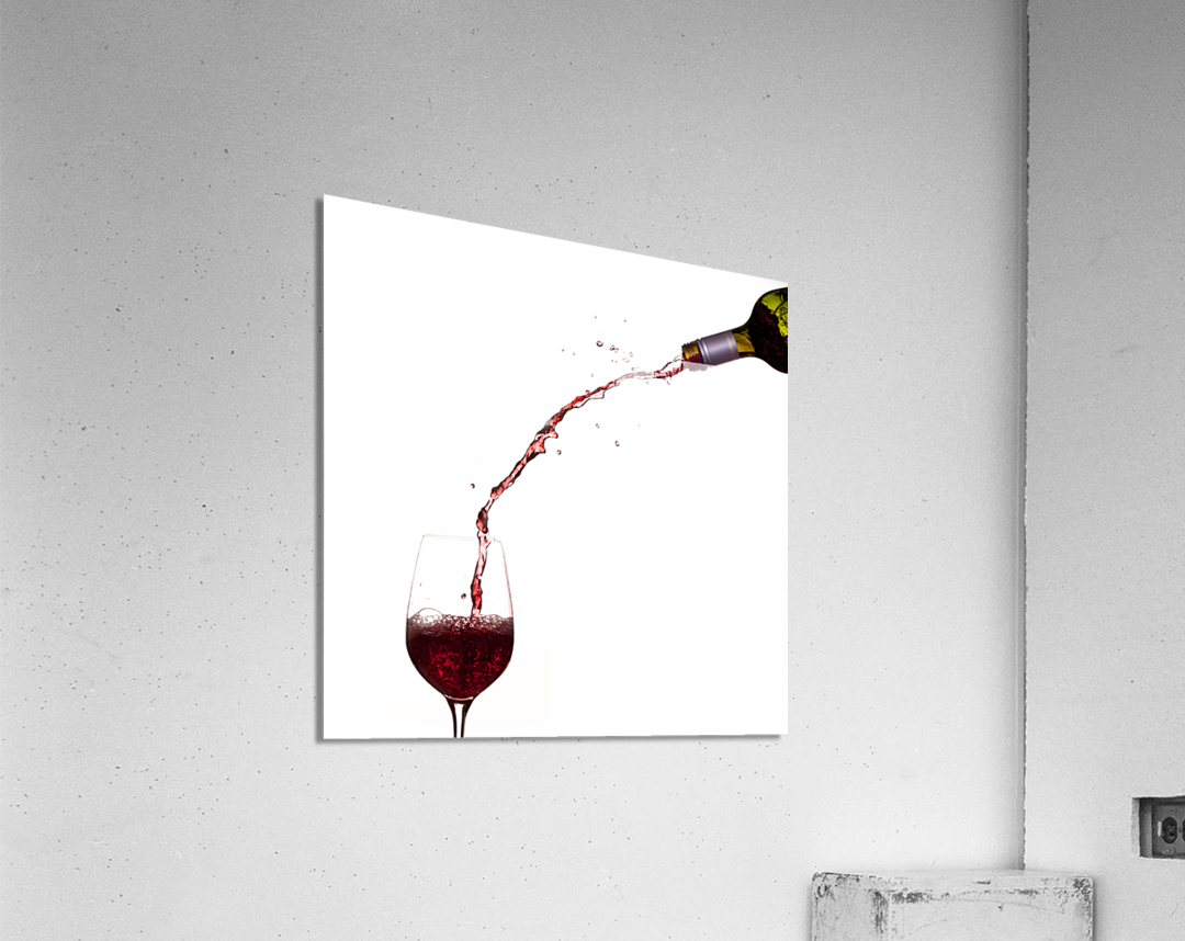 Wine pouring from bottle into glass Acrylic Print