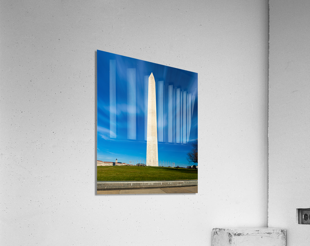 Wide angle view of Washington Monument Acrylic Print