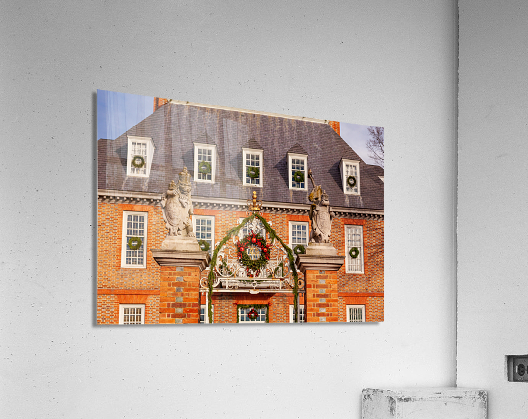 Entrance to Governors palace in Williamsburg Impression acrylique