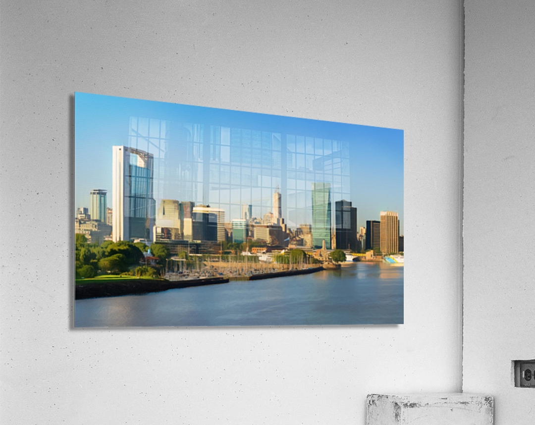 Colored pencil sketch of the city of Buenos Aires in Argentina Acrylic Print