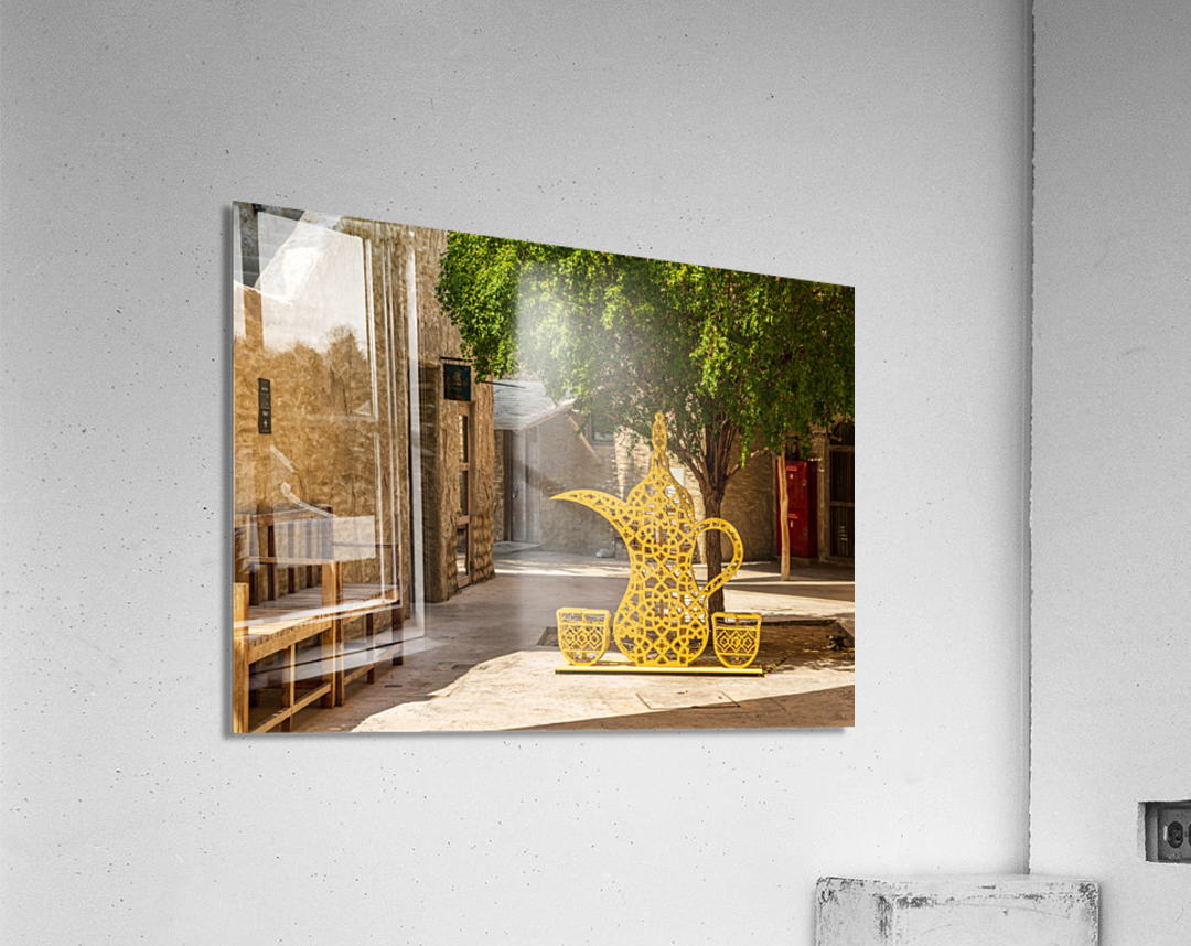 Traditonal arabian coffee in the souk in the Old City in Al Seef Acrylic Print