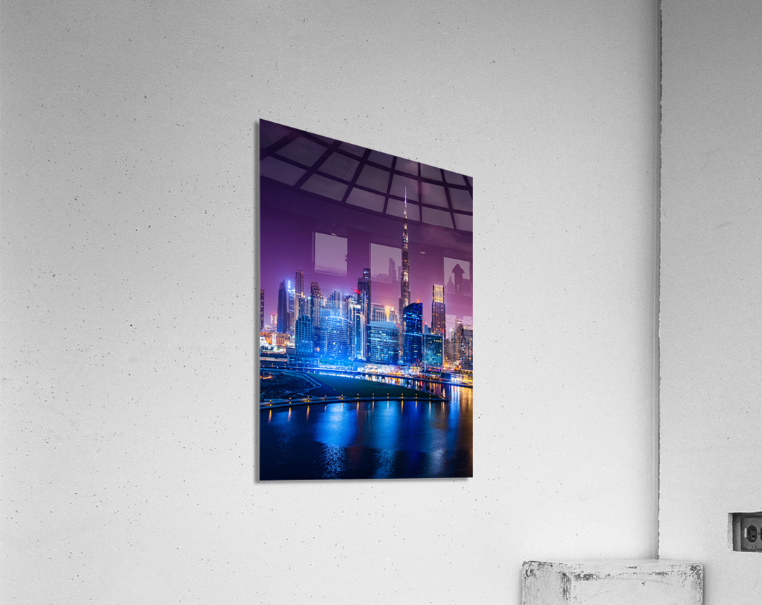 Offices and apartments of Dubai Business Bay and Downtown Acrylic Print