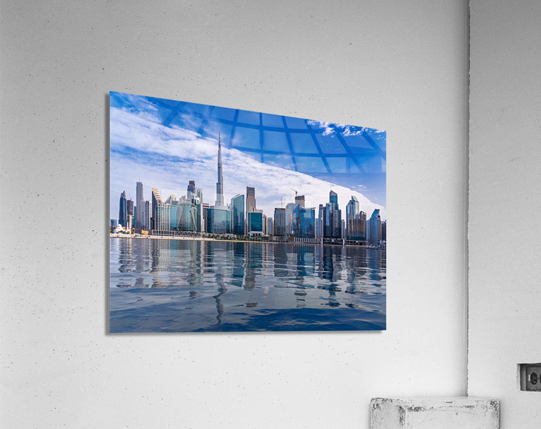 Apartments and hotels in Dubai Downtown district Acrylic Print