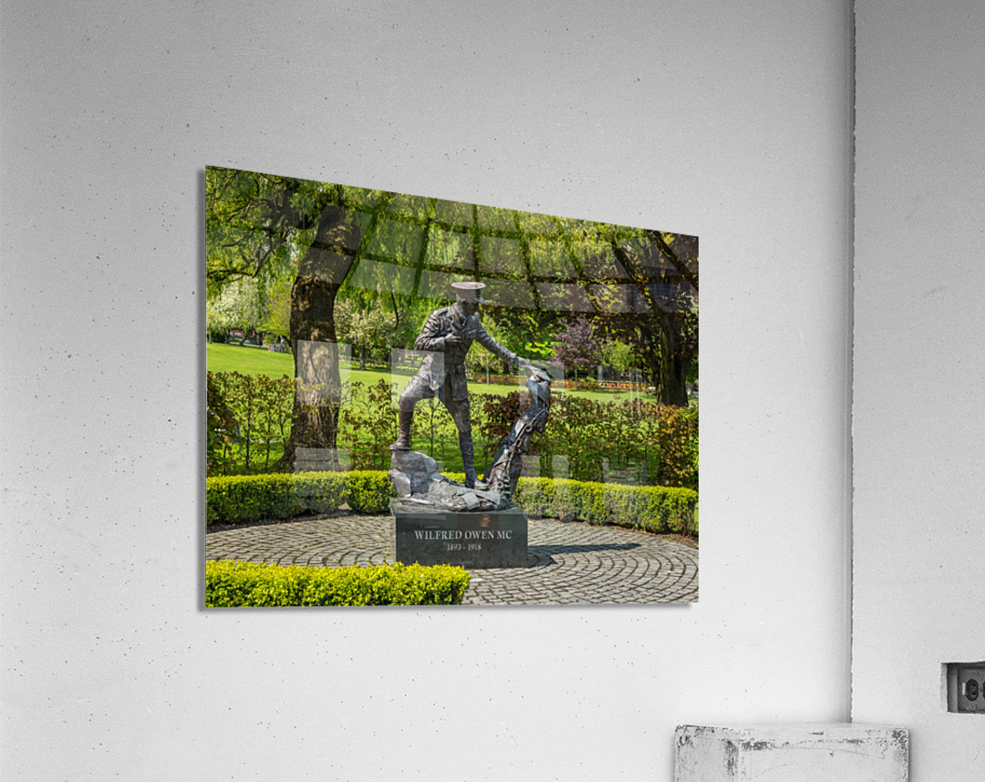  Wilfred Owen statue in Oswestry park in Shropshire Acrylic Print