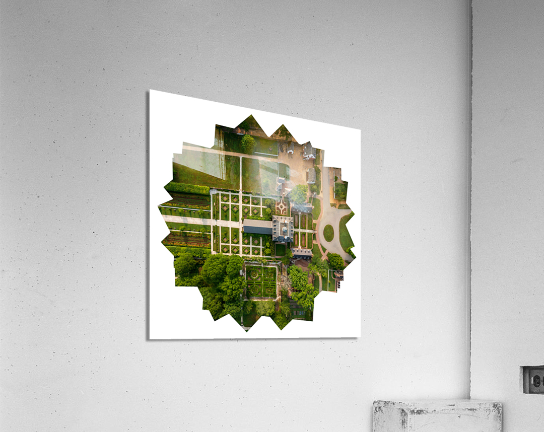 Top down view of Governors Palace in Williamsburg Virginia Impression acrylique