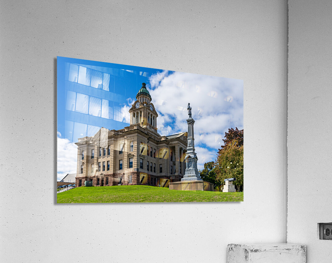 Facade and clock tower of Winneshiek County Courthouse Decorah Acrylic Print
