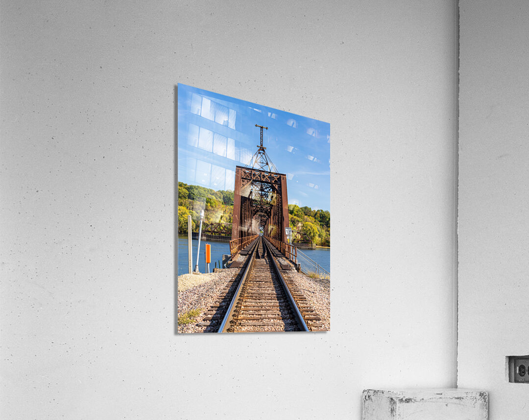 Historic rail bridge between Dubuque Iowa and East Dubuque Acrylic Print
