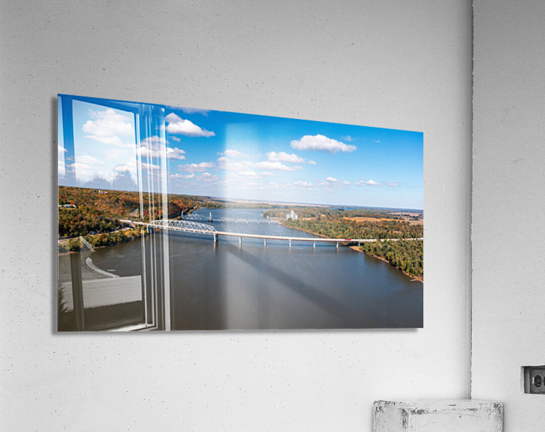 Mark Twain Memorial highway bridge across Mississippi Acrylic Print