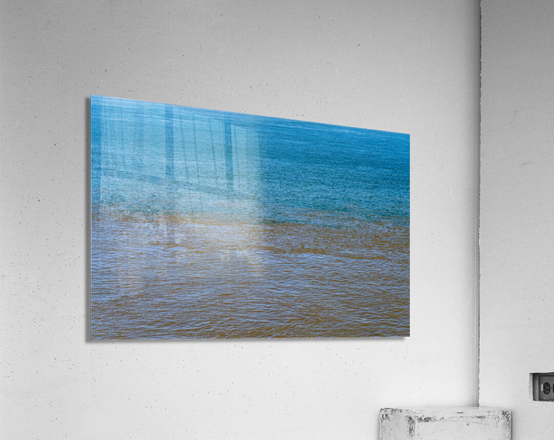 Blue clear water from Ohio river meets brown Mississippi Acrylic Print