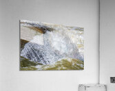Frozen motion of raging water flowing over Valley Falls  Impression acrylique