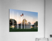 Iwo Jima Memorial at dawn as sun rises  Impression acrylique