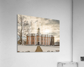 Martin Hall at West Virginia University in the snow  Acrylic Print