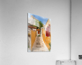 Narrow street in Anafiotika in Athens Greece  Impression acrylique