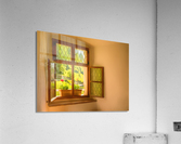 Window and seat in old castle in Slovenia  Acrylic Print