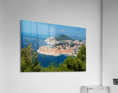 Fortress town of Dubrovnik in Croatia framed by trees  Impression acrylique