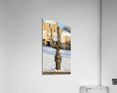 Railings in snow outside Asylum  Acrylic Print