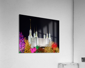 Mormon temple in Washington DC with xmas lights  Acrylic Print