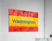 Macro photo of state of Washington name on newstand  Acrylic Print