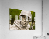 Close up of head of soldier statue in Korean War   Acrylic Print