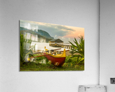 Hawaiian canoe by Hanalei Pier  Impression acrylique