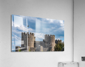 Flag flies over the historic Conwy castle in North Wales  Acrylic Print