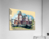 Digital art of Woodburn Hall at WVU in Morgantown  Acrylic Print