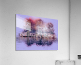 Dawn view of Miami Skyline reflected in water  Acrylic Print