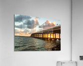 Dawn view of Rickenbacker bridge in Miami  Impression acrylique