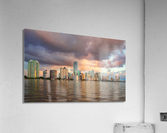Dawn view of Miami Skyline   Impression acrylique