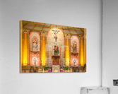 Interior of the church at Santa Barbara Mission  Impression acrylique
