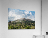 Acropolis hill rises above Greek Agora in Athens  Acrylic Print