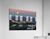 Moon rising above Downtown Morgantown  Acrylic Print