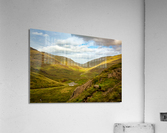 View through moorland valley from HardKnott Pass  Acrylic Print