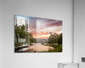 Sunset over Rydal Water in Lake District  Acrylic Print