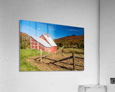 Grandview Farm barn with fall colors in Vermont  Acrylic Print