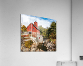 Old Red Mill in Jericho Vermont during the fall  Acrylic Print