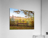Horse drawn rake by fall colors in Vermont  Acrylic Print