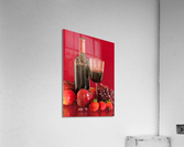 Red wine bottle and fruit with glass  Acrylic Print