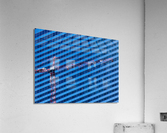 Reflection of crane in Chicago windows  Acrylic Print