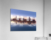Sunset over city skyline Chicago from Observatory  Acrylic Print