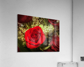 Oil painting of red rose bouquet  Acrylic Print