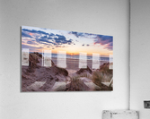 Sunset over Formby Beach through dunes  Impression acrylique
