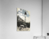 Cape Florida lighthouse in colorized charcoal  Acrylic Print
