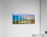 Panorama of sea front at Waikiki  Impression acrylique