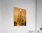 Painting of ornately decorated christmas tree  Acrylic Print